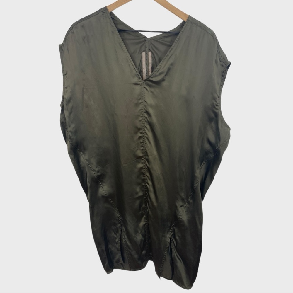 Rick Owens Green F/W 2021 Gesthemane Arrowhead Front Slit Dress NWT US Size 4